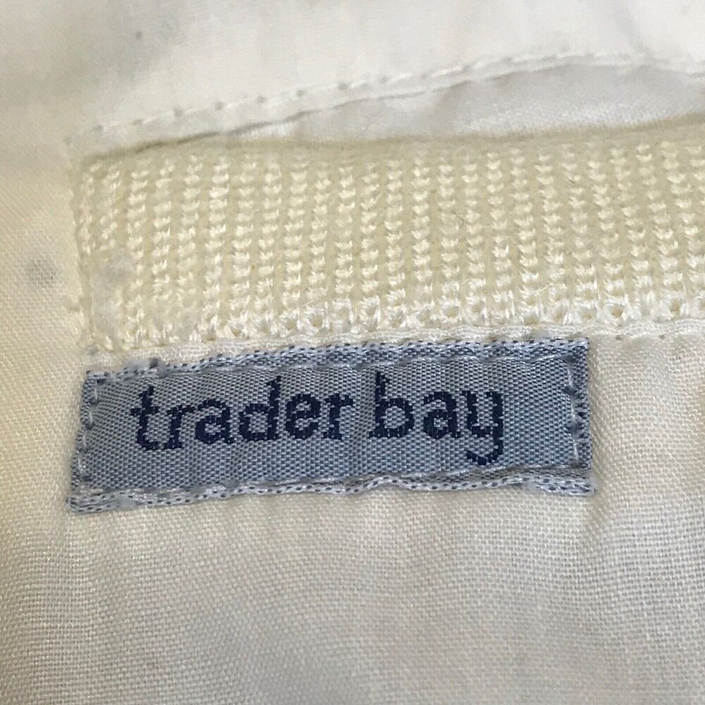 Trader Bay Mens Size Large Bomber Jacket White Po… - image 6